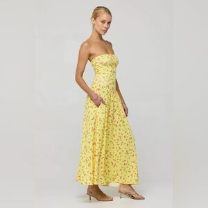 RESA Yellow Floral Maxi Dress